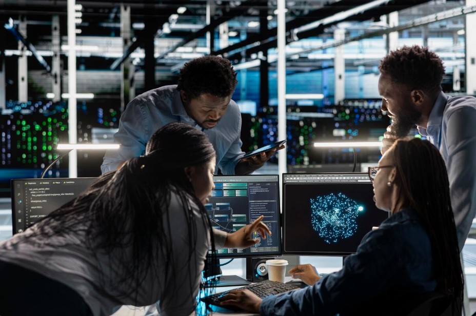 IT Support For Small Companies in Knoxville, TN, with secured systems and effective cybersecurity solutions in a data center.